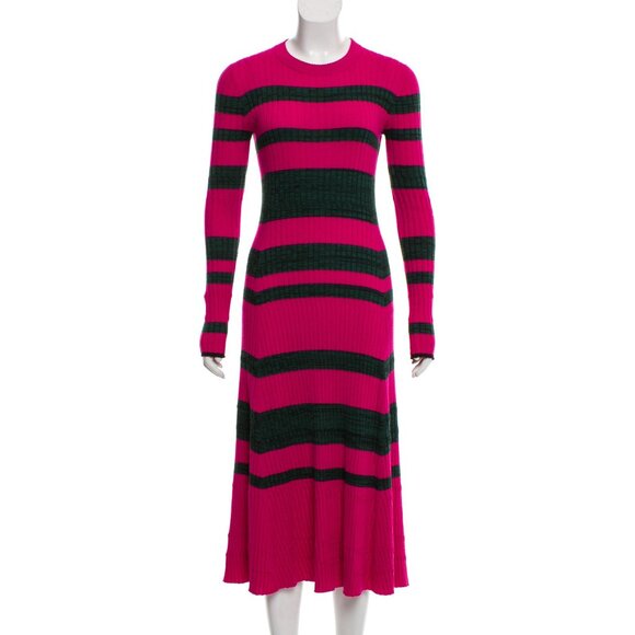 Proenza Schouler Striple Knit Long-Sleeve Dress - Picture 3 of 5